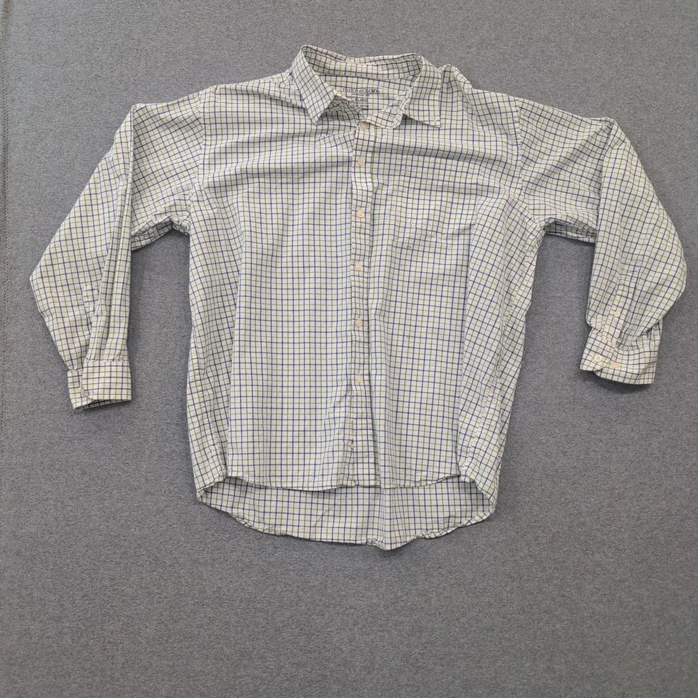 Faded Glory Men's X-Large Plaid Long Sleeve Button Down Shirt 100% Cotton 17.5